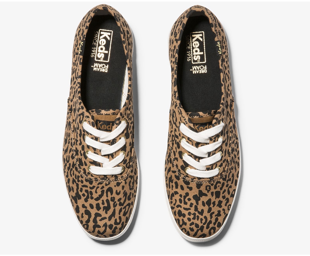 Tenis Keds Mujer Marrom - Washable Champion Animal - 9182-AUSBW